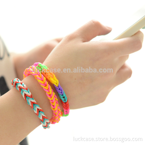 2016 Hot sale popular beautiful braided silicone bracelet /silicone DIY band